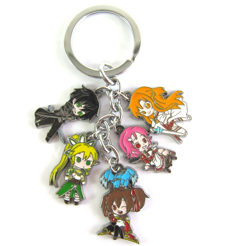 Beach Soccer Paracord Metal Art Crafts Japanese Anime Promotion Gift Custom Logo Fashion Design Customized Key Ring Custom Keychain Set