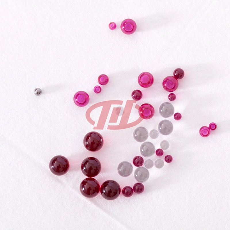 Synthetic Gems Balls 1.2mm 8mm Diameter of Drilled Hole Ruby Good Visibility Sphere Balls