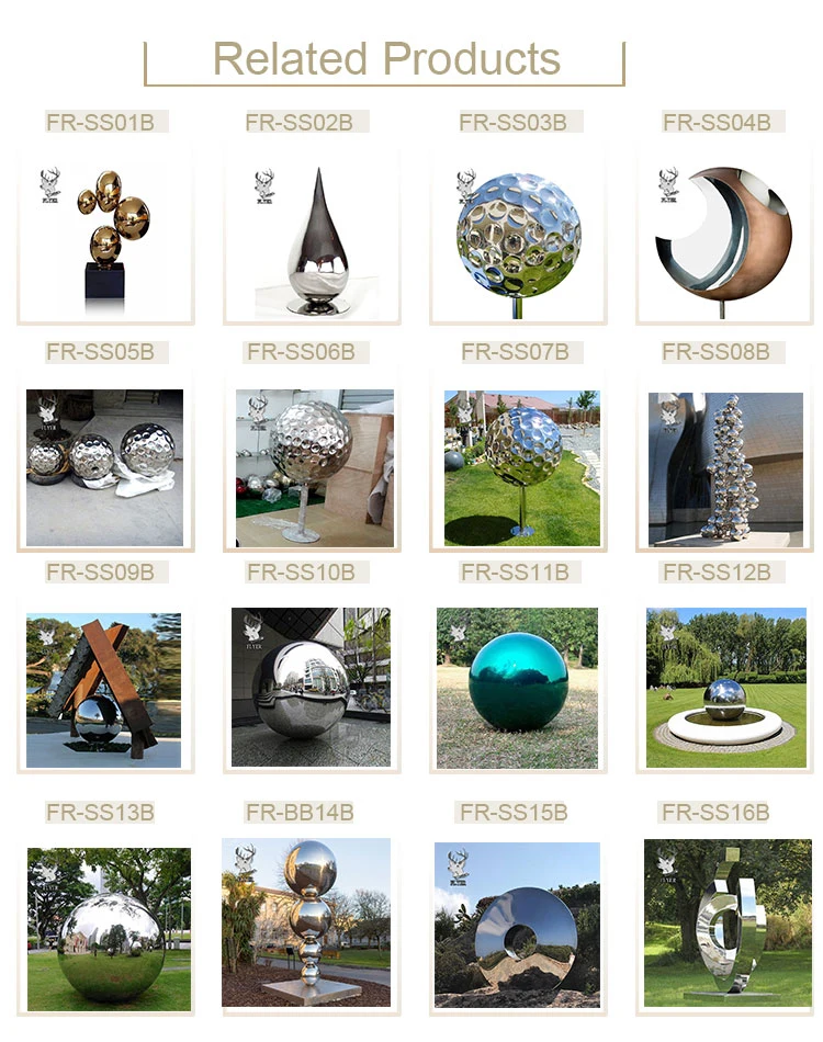 Large Stainless Steel Ball Sculpture Customized Sculptures Stainless Steel Ball Sphere with Water Feature