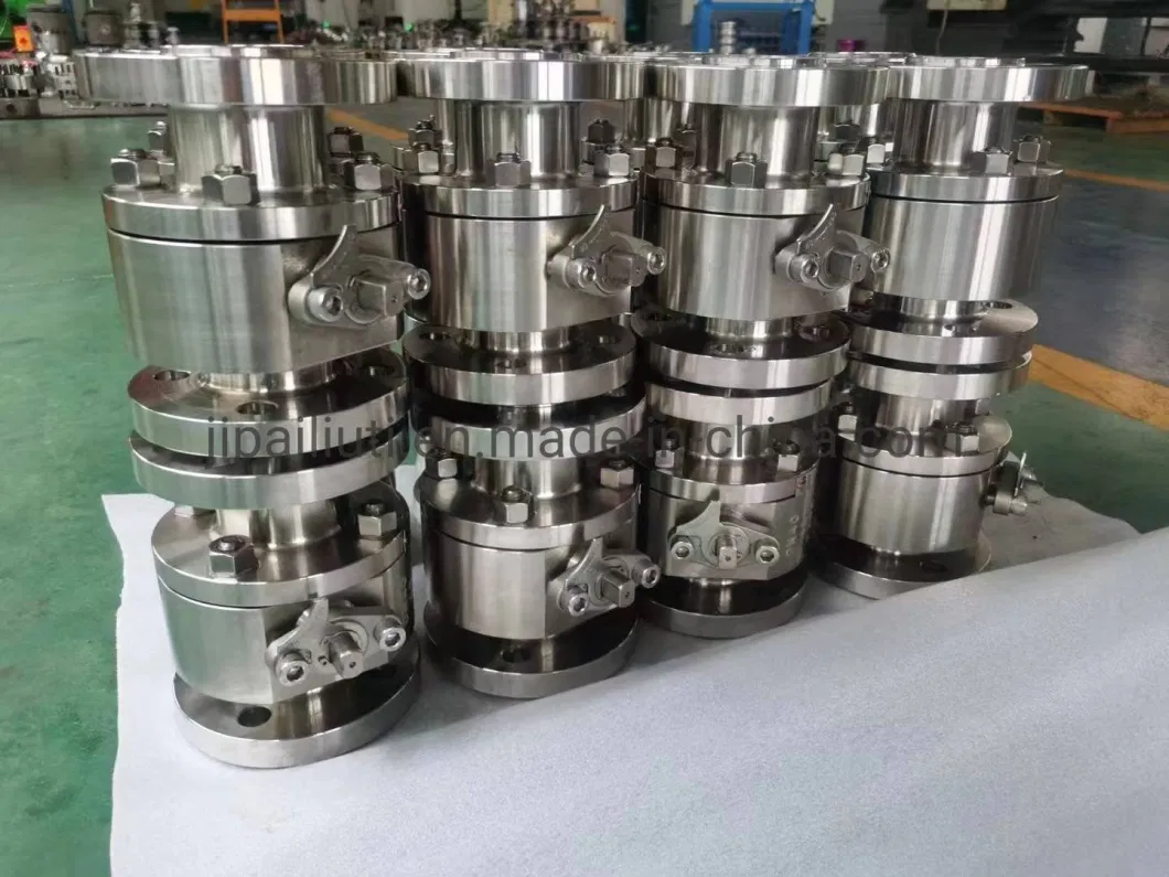 Factory Class 600 High Pressure 3 Way 10 Inch Forged Steel Extension Rod Flange Ball Valve with Electric Actuator