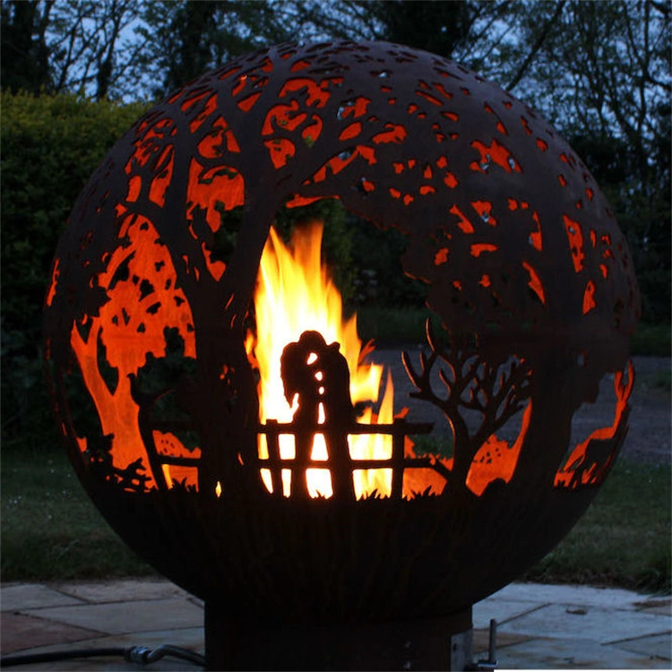 Laser Cut Custom Decorative Outdoor Warming Fire Sphere