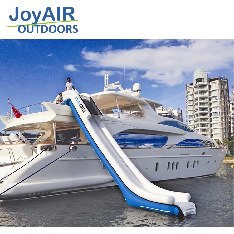 Outdoor Customized water play equipment customized PVC Inflatable Boat Dock Slide inflatable yacht slide for boat