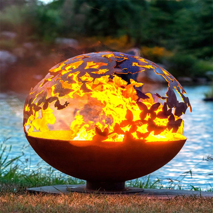 Laser Cut Custom Decorative Outdoor Warming Fire Sphere