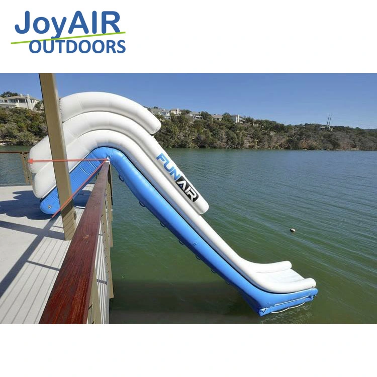 Outdoor Customized water play equipment customized PVC Inflatable Boat Dock Slide inflatable yacht slide for boat