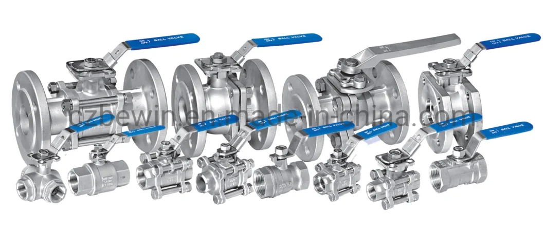 Threaded 3-Way Stainless Steel Ball Valve