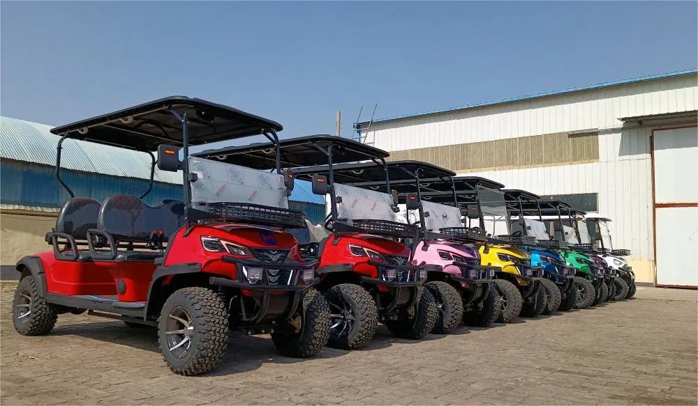 Hot Sale Fashion 4 6 Seaters Resort Use Utility Vehicle Hunting Hopper Cargo Golf Buggy Cart Electric Golf Carts