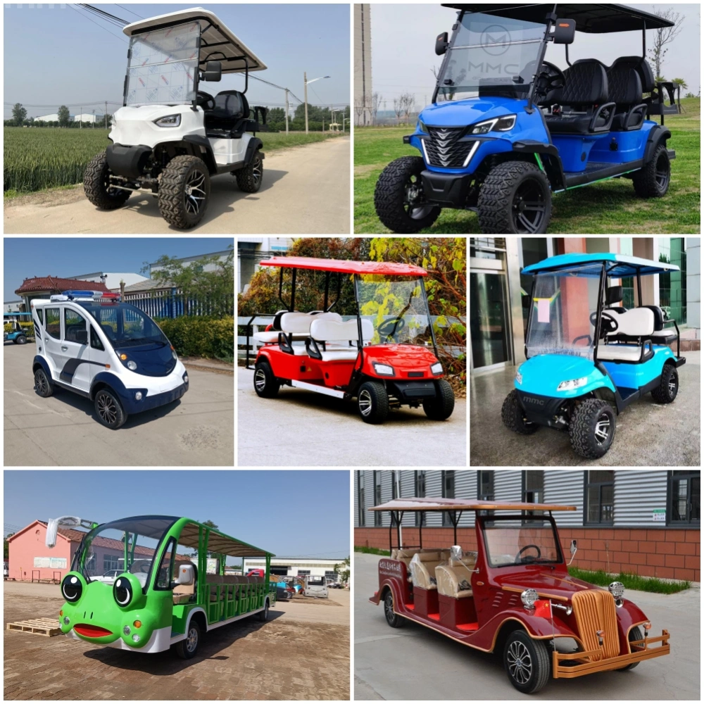 Hot Sale Fashion 4 6 Seaters Resort Use Utility Vehicle Hunting Hopper Cargo Golf Buggy Cart Electric Golf Carts