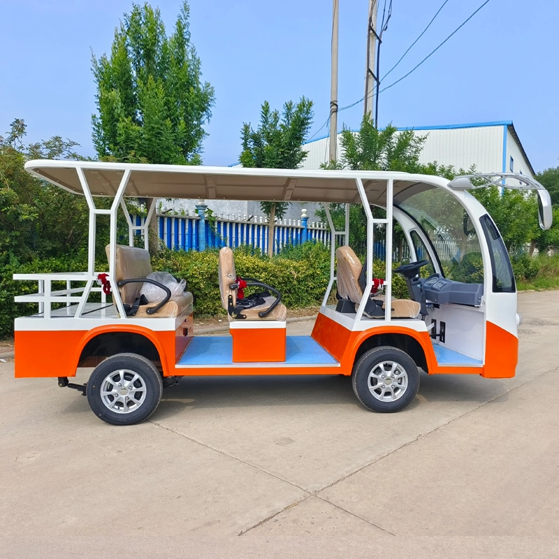 CE Approved Classic Car 8 Person Utility Electric Vehicle in Orange Color