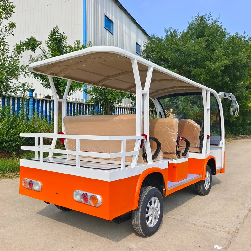 CE Approved Classic Car 8 Person Utility Electric Vehicle in Orange Color