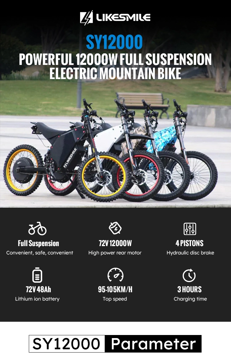 19&quot; 72V E Bike 12000W Electric Dirt Bike off Road Bike Electric Vehicle