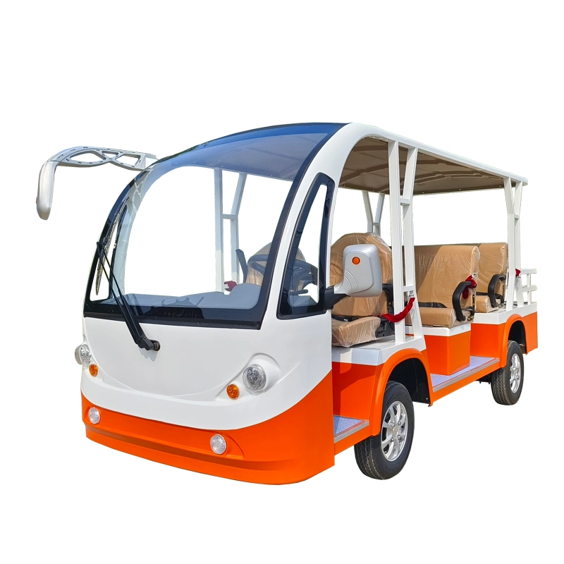 CE Approved Classic Car 8 Person Utility Electric Vehicle in Orange Color