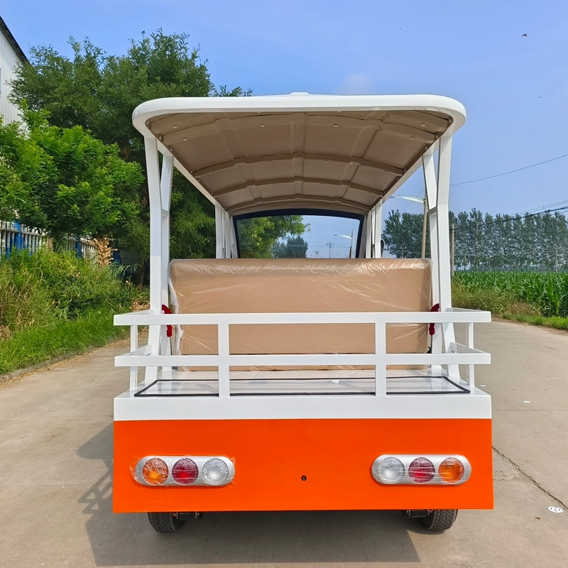 CE Approved Classic Car 8 Person Utility Electric Vehicle in Orange Color