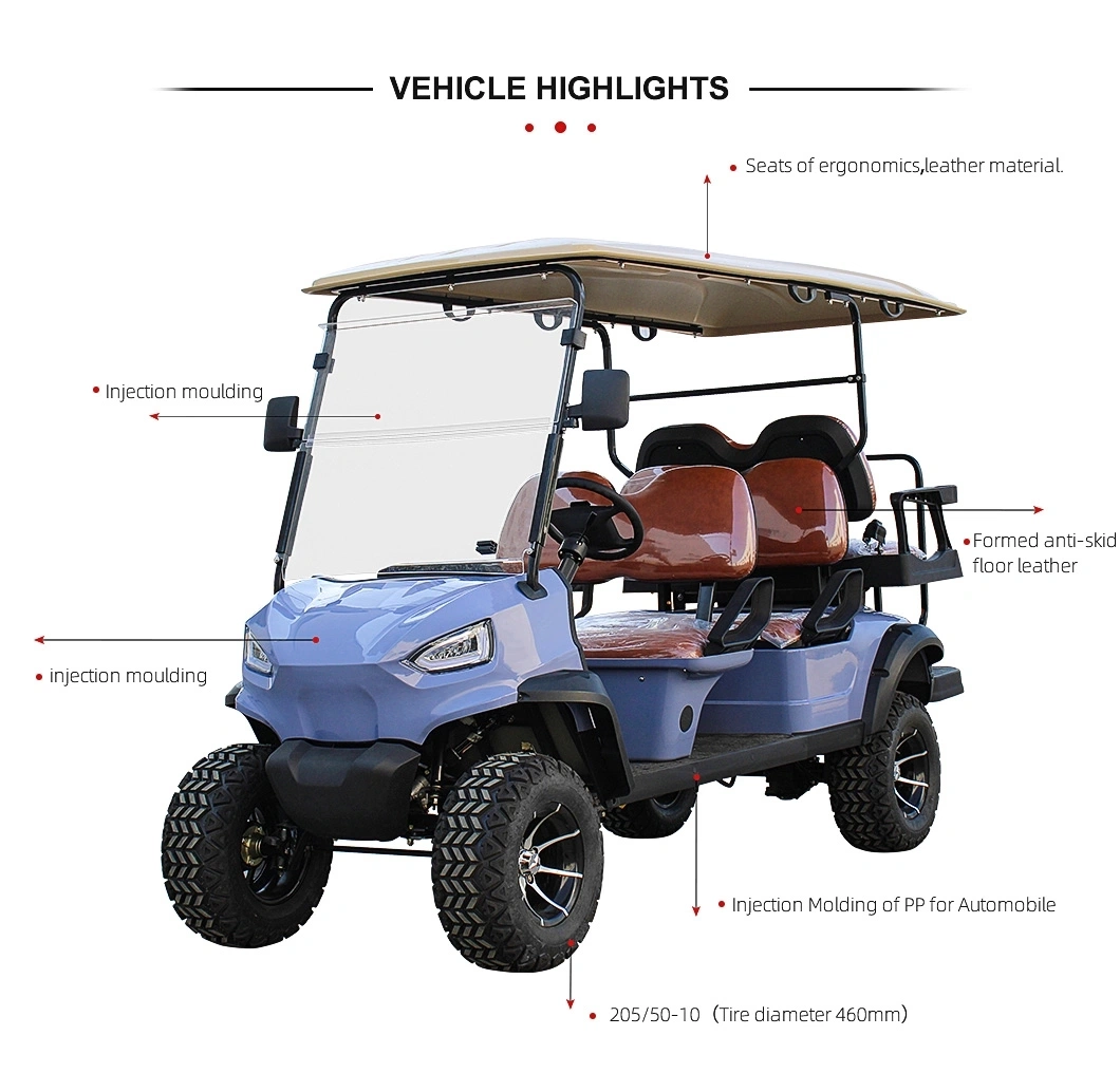 Most Popular 2+2 Seater Electric off-Road Golf Cart Adult Electric Four-Wheel Vehicle