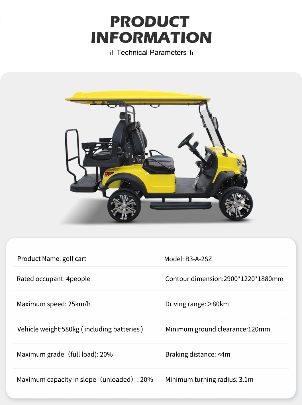 OEM Street Legal Approved Road Golf Buggy Lithium Battery Electric 4 Passengers Golf Cart