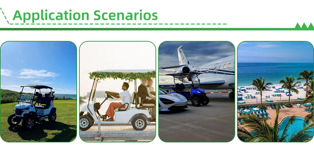 New Design Tourist 6 Passenger Utility Carts White Hunting Gas Golf Cart
