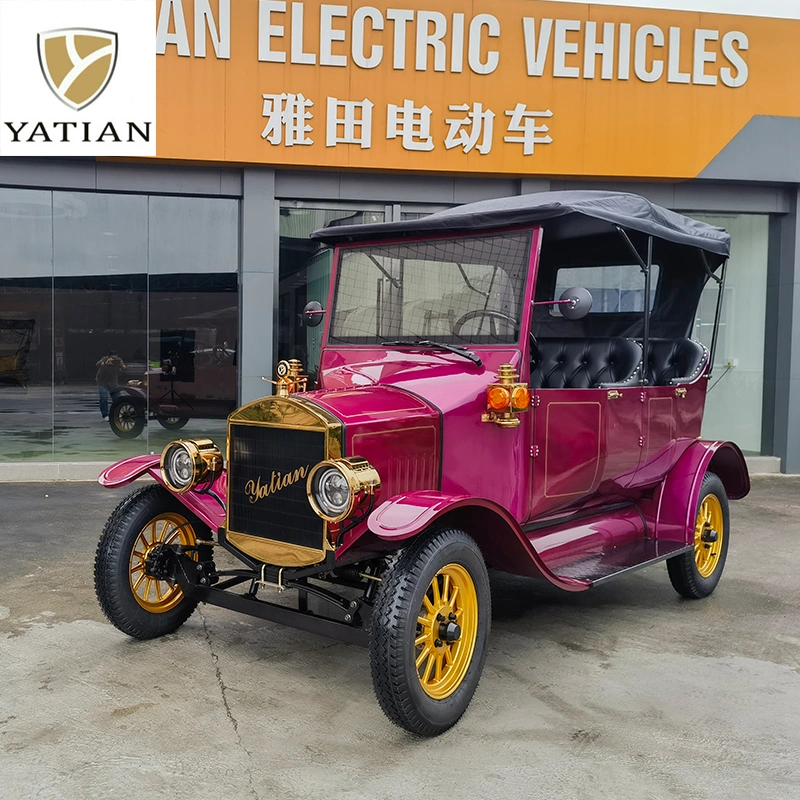 Yatian Vintage Tourist Car 5 Passengers Scenic Electric Sightseeing Car for Sale