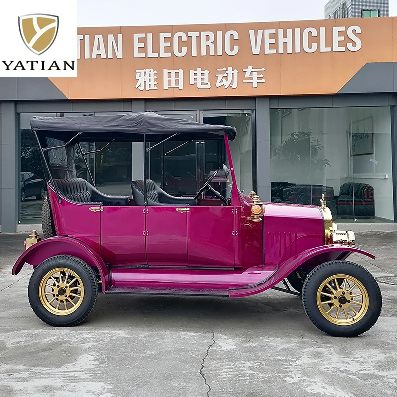 Yatian Vintage Tourist Car 5 Passengers Scenic Electric Sightseeing Car for Sale