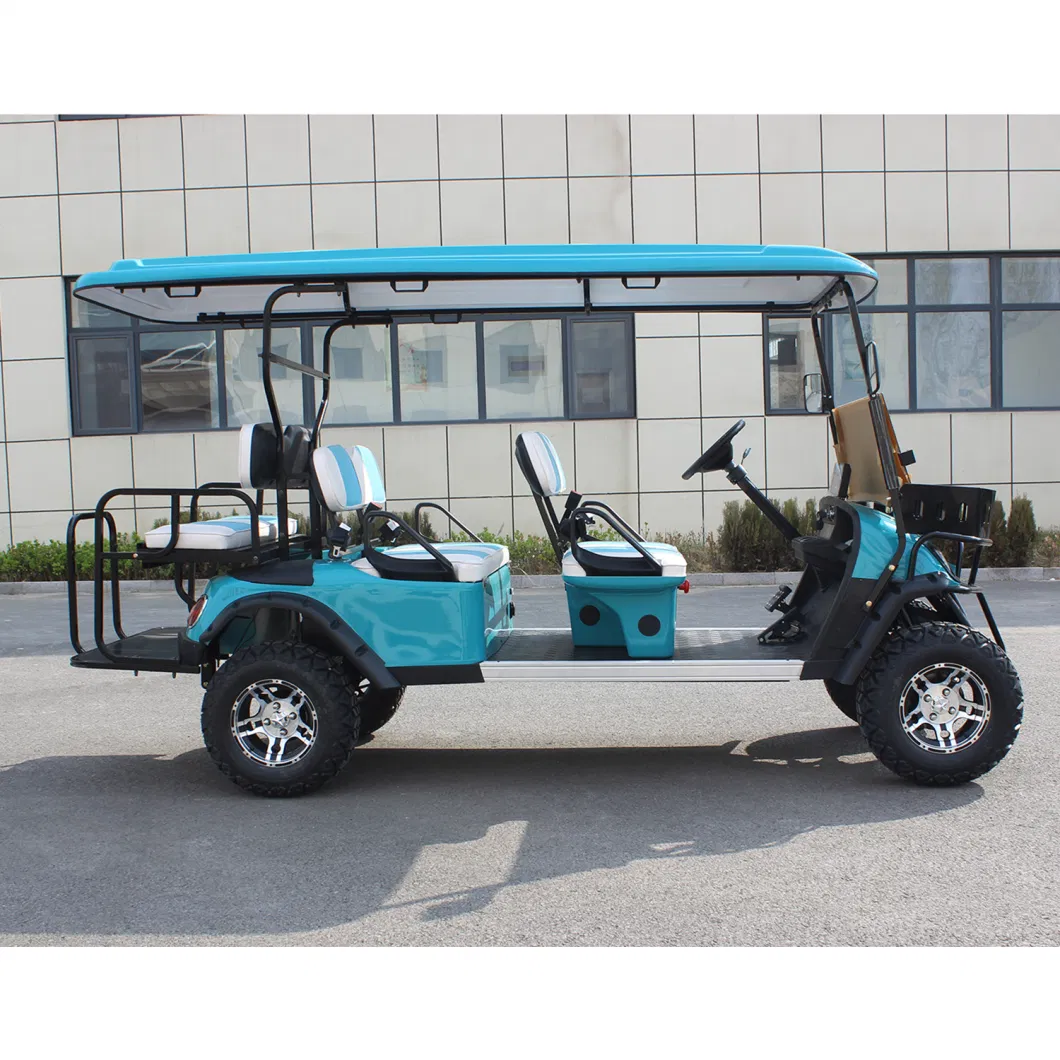 Lithium Battery 100km Mileage 6 Seats Electric Hunting Golf Buggy