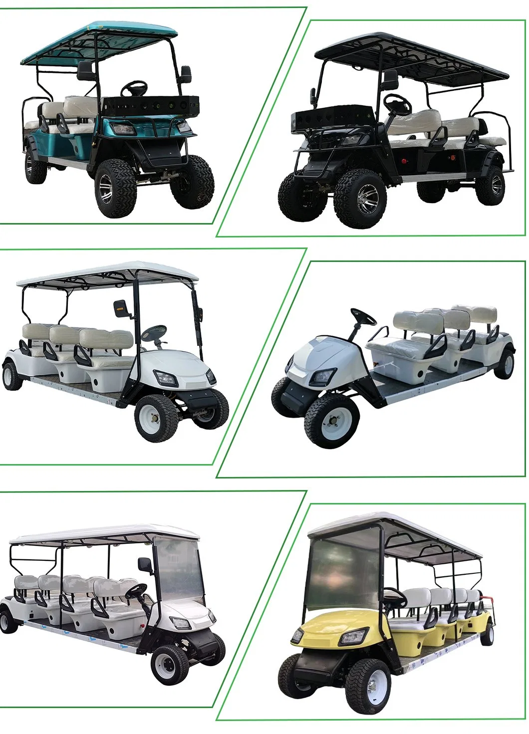 Wholesale Golf Electric Cart Lithium Powered 6 Seater Golf Cart