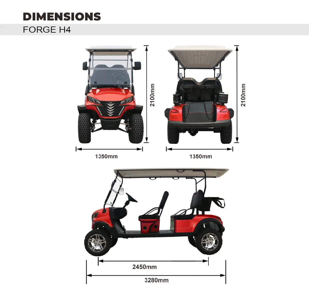 Super Quality Golf Buggy Hunting 4 Seats Forge H4 Electric Golf Cart