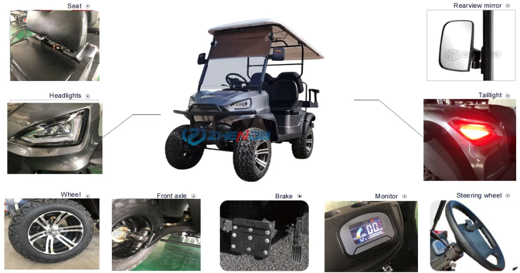 Electric Golf Cart off-Road Safari Car 2 4 6 8 Seats Golf Cart Custom Tour Sale Golf Shopping Cart