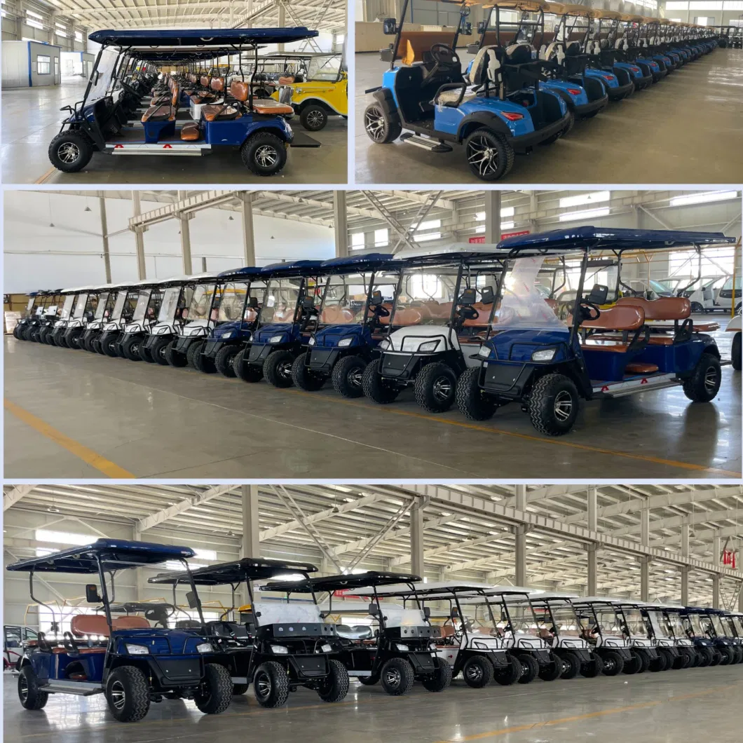 Electric Golf Course Rover Club Viewing Bus Hunting Special Vehicle off-Road Pioneer Golf Cart with Slope Road Self-Protection 2-8 Seats