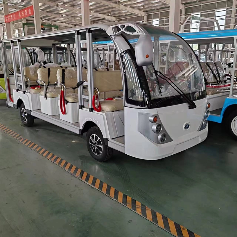 14 Seater Open Electric Sightseeing Car Shuttle Busoff Road Approved New Energy Electric Sightseeing Bus