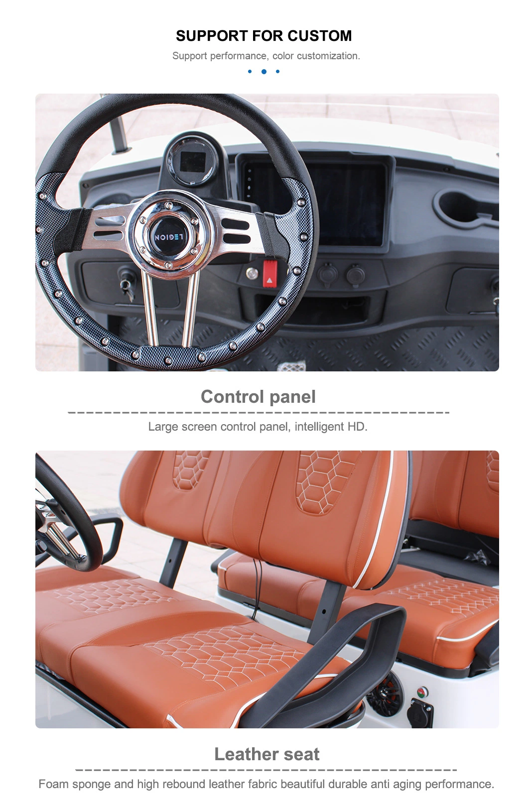 Electric Golf Cart 6 Passengers High Quality Golf Buggy with Lithium Battery