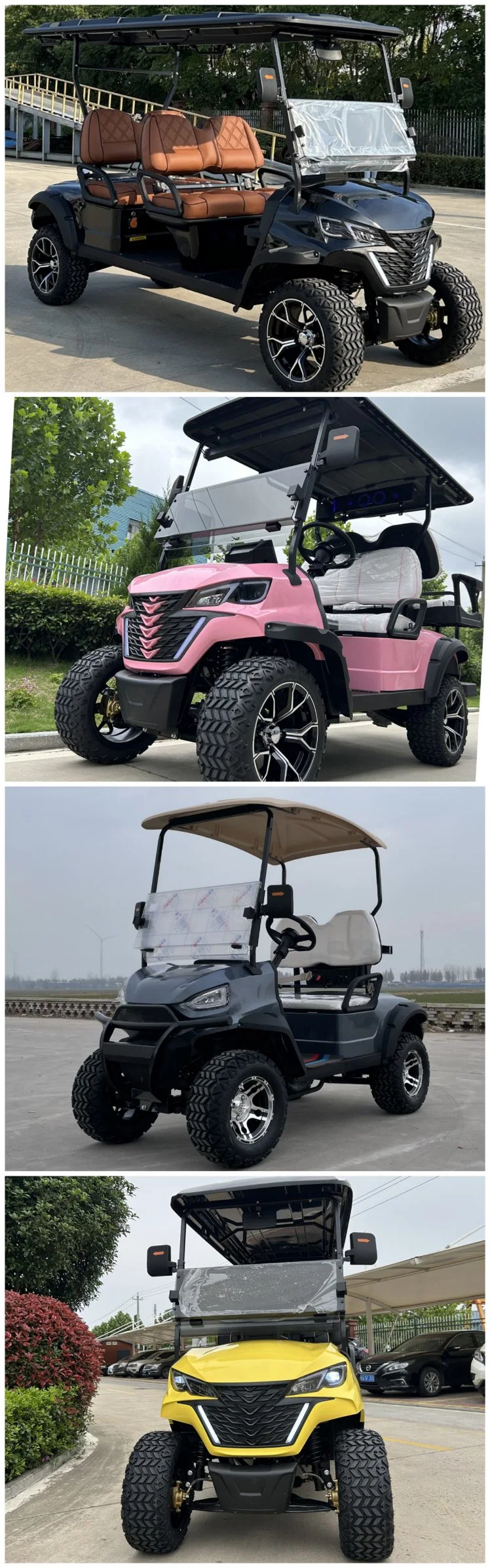 Surprise Price Latest Design Original 4 Seater High Chassis Customized Electric Carts Body Kit Trailers Icon Golf Cart on Sale