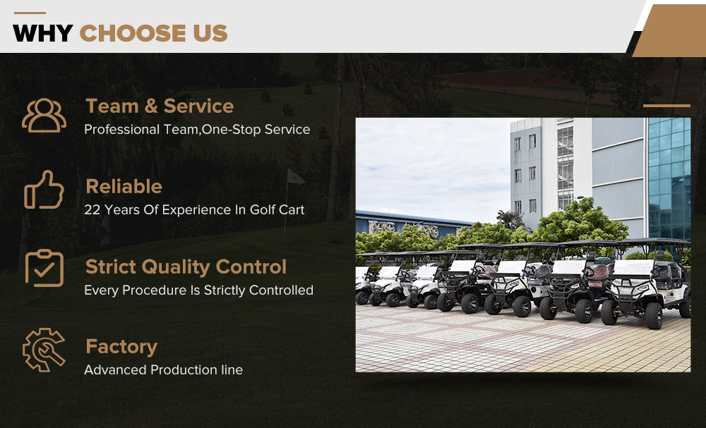 Hotel Beach Luxury 4 Passenger Golf Cart Lithium Battery Club Car 4 Wheels Electric Golf Cart