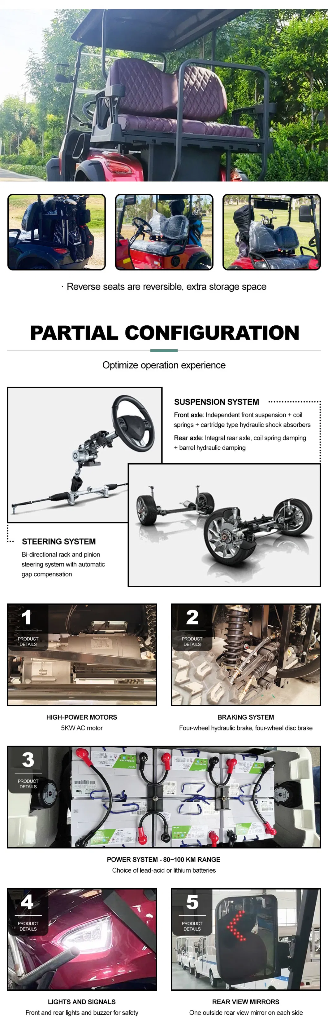 Wholesale New Utility EV Golf Buggy Cart Dealers 2+2 Passengers 4 Seaters Cheap Electric Motorized Golf Cart Price for Zone Factory Airport All Terrain