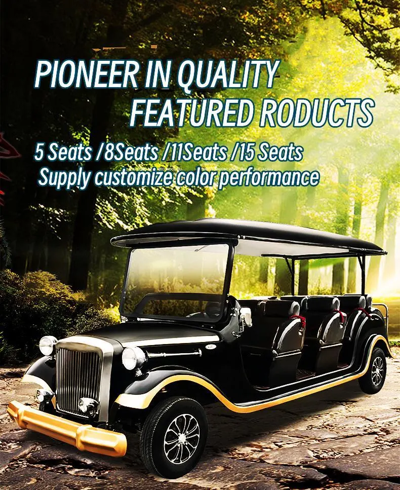 Gasoline Car Vintage Classic Cart Mirror for Sale 8 Seats Green Red Color Custom