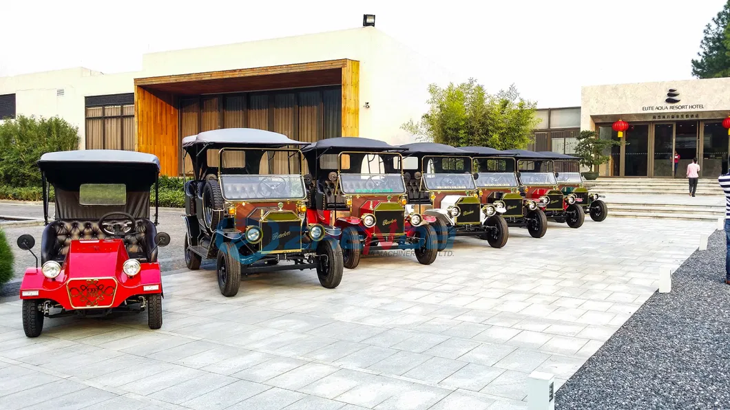 Classic Blue Fashion Golf Cart/Custom Beautiful and Exquisite Scenic Reception Golf Cart for Sale