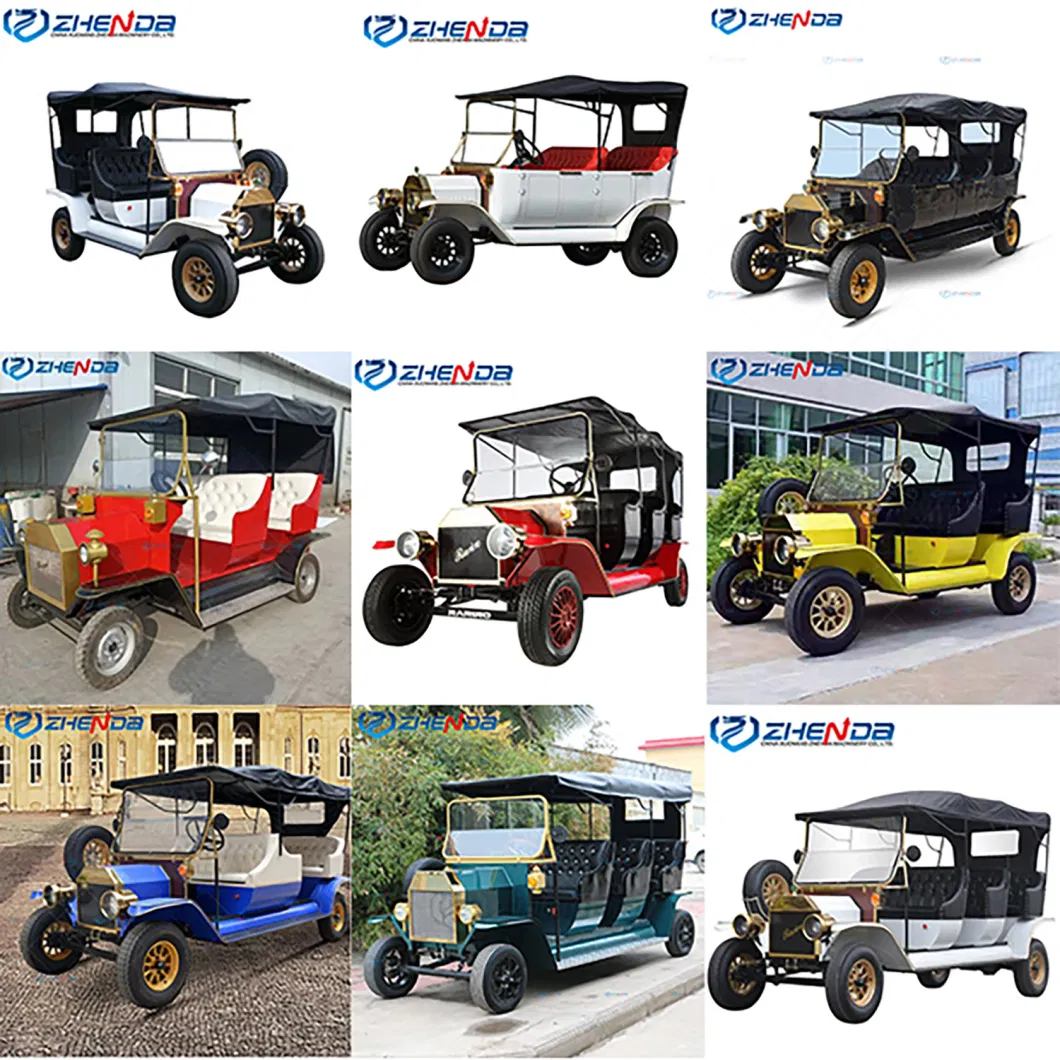 Classic Blue Fashion Golf Cart/Custom Beautiful and Exquisite Scenic Reception Golf Cart for Sale