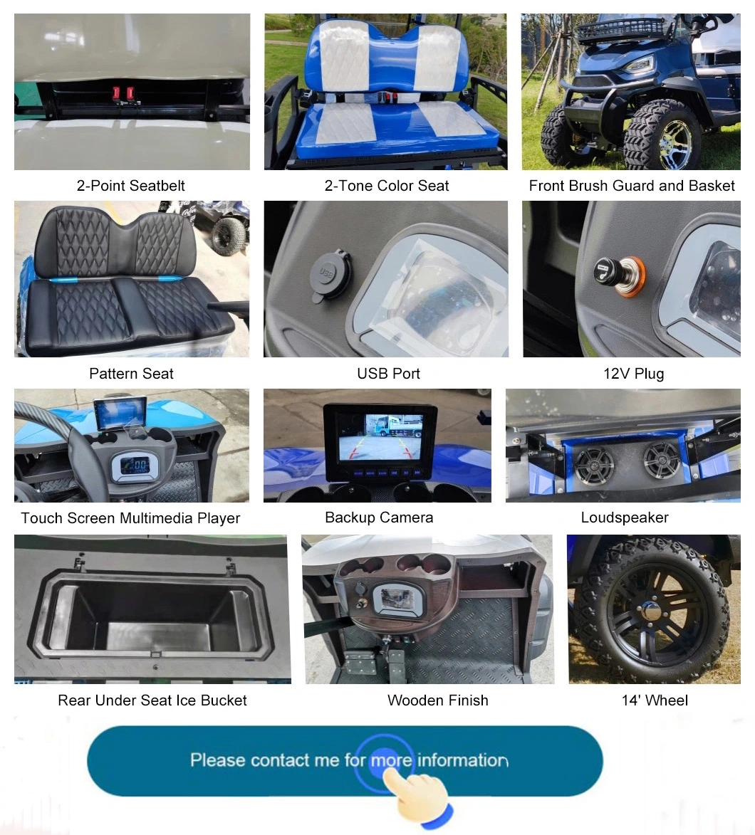 High Performance Japanese Used Electric Golf Cart with Roof Plastic Shell