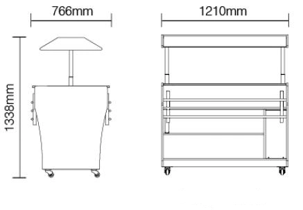 1210L Commercial Electric Warm Hot Buffet Trolley