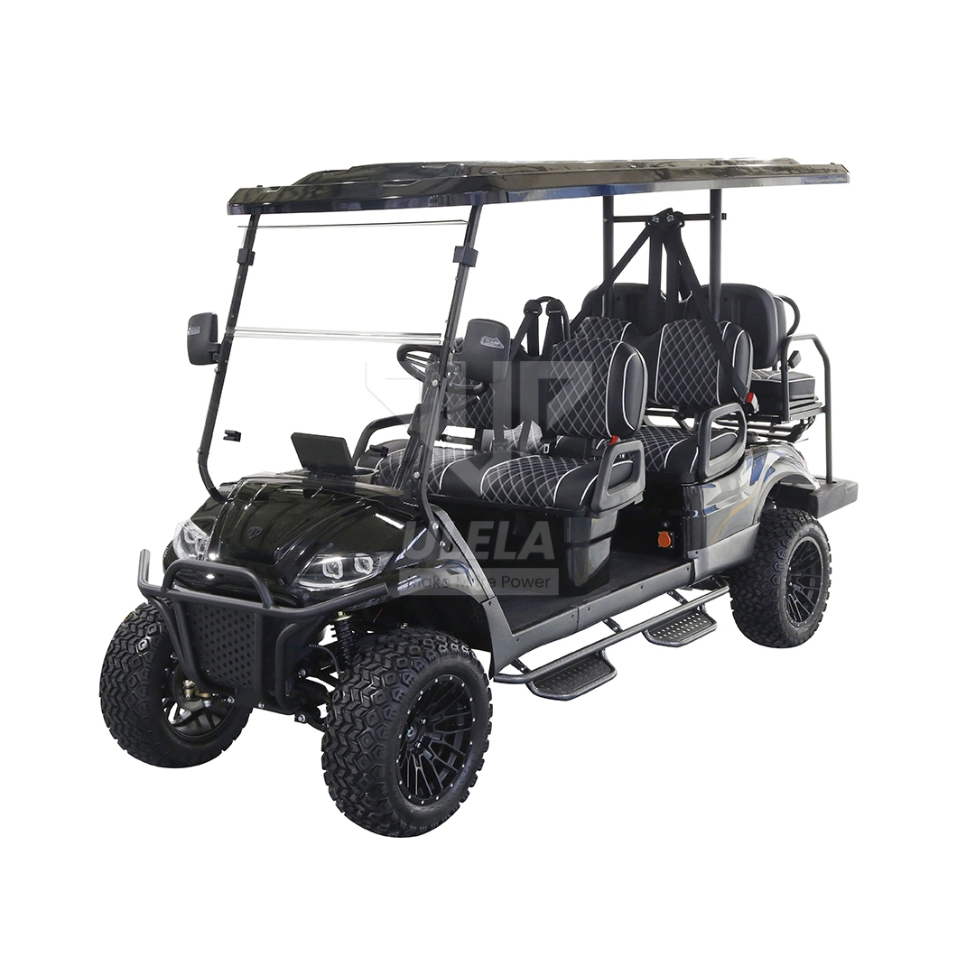 Ulela Best Golf Cart Dealers Rear Wheel Drive Electric 4X4 Hunting Carts China 6 Seater E Wagon Golf Cart for Sale