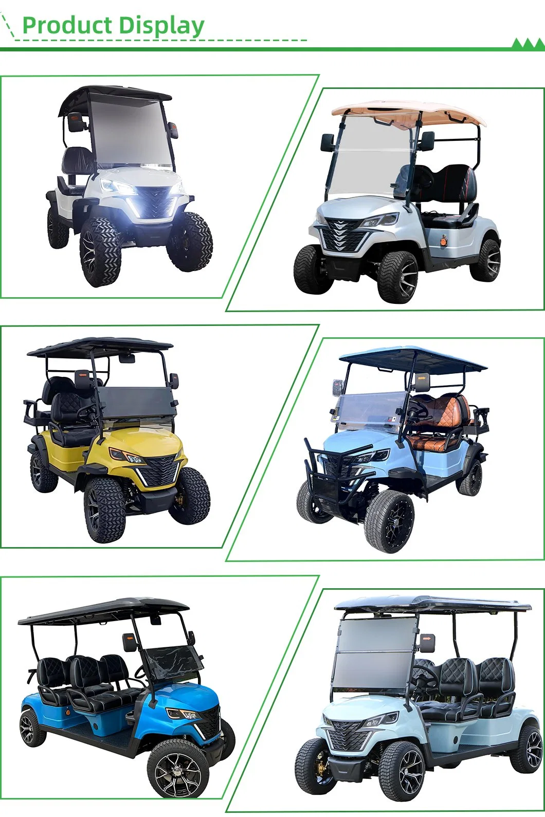 Shining Wholesale Chinese 4 Seater Electric Golf Cart with Low Price