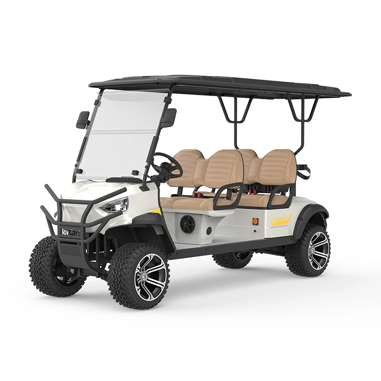 Hotel Beach Luxury 4 Passenger Golf Cart Lithium Battery Club Car 4 Wheels Electric Golf Cart