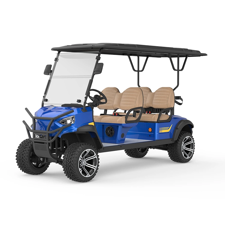 Hotel Beach Luxury 4 Passenger Golf Cart Lithium Battery Club Car 4 Wheels Electric Golf Cart