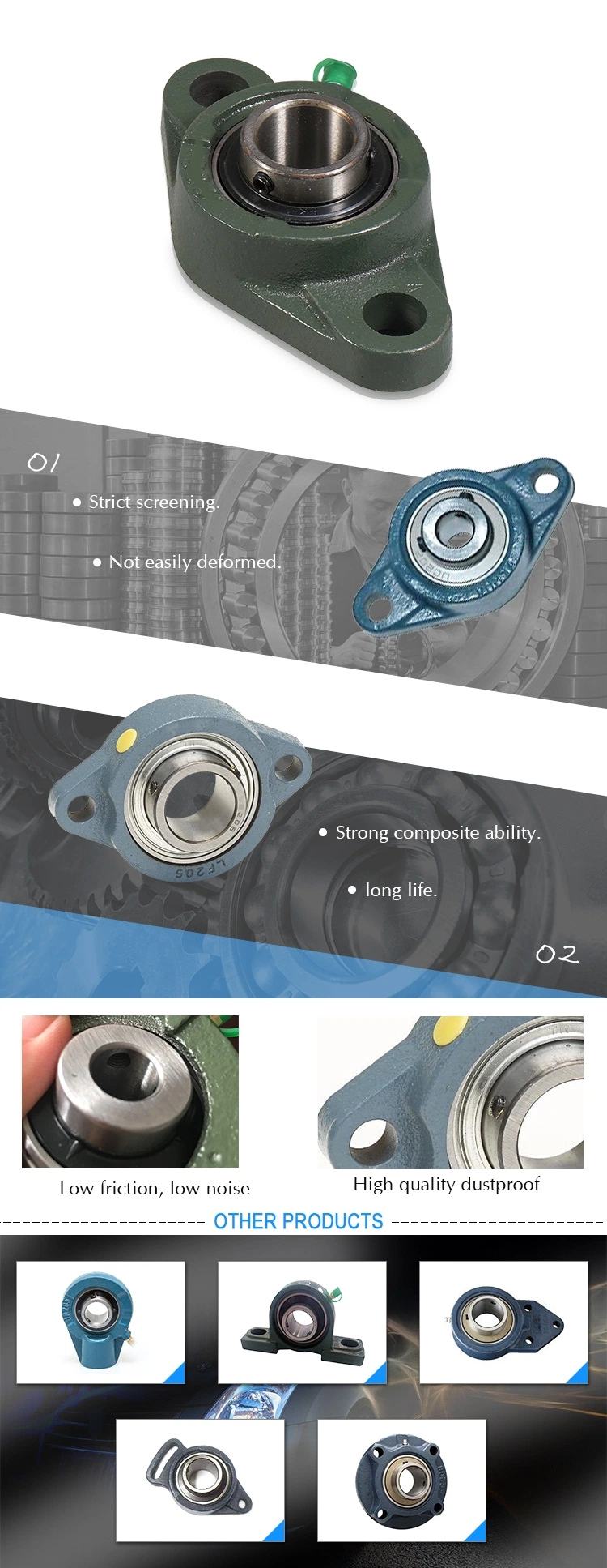 Supplier of Ball Bearings and Housing UCFL218