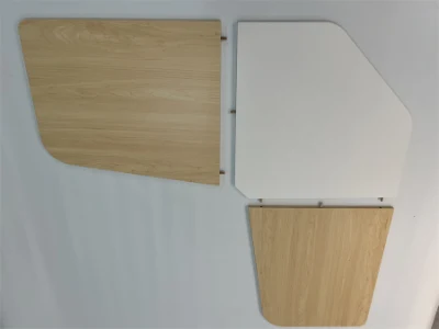  Popular Nature Color E1 Level MDF PVC Veneer MDF Board Table Top Wooden Case Wood Modem Square Office Furniture Modern