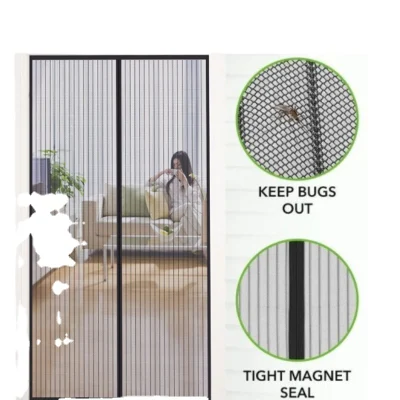 Mosquito Proof Door Curtain Velcro Magnetic Soft Gauze Door Curtain Can