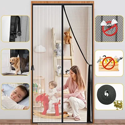  Magnetic Mesh Screen Self Closing Screen Door Curtain