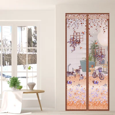 Wind Mosquito-Proof Door Curtain Magnetic Door Curtain Storage Design