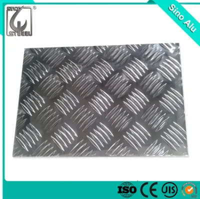  Embossed Checker Plate 1070 Five-Bars Aluminum Sheet for Cold Room Warehouse and Kitchen Floor