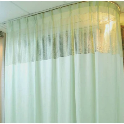  Anti-Mircrobial Permanent Flame Retardant Medical Fabric Screen Cubicle Movable Hospital Cubical Curtain in Emergency Room