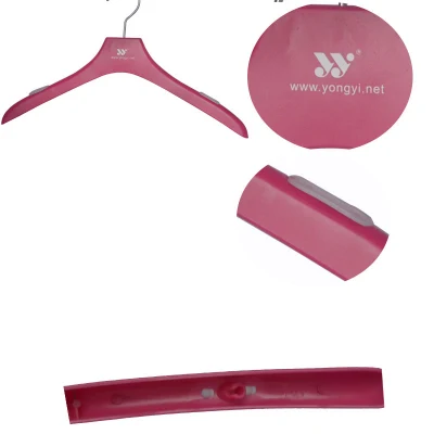  High Quality Plastic Hanger with PVC Anti-Slip Strip on Shoulder