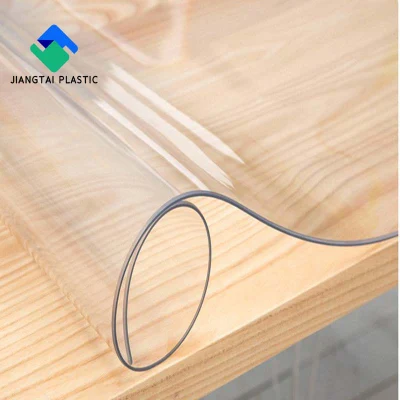  Jiangtai Plastic Plastic Supply Custom Flexible Color Soft Glass Super Clear Transparent Film PVC Soft Sheet Roll