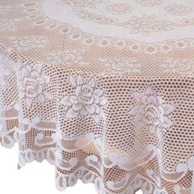  PVC Long Lace Tablecloth by Piece